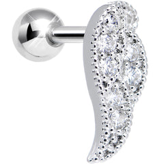 Clear Gem Celestial Angel Wing Right Cartilage Earring