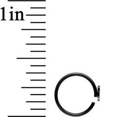 20G 5/16 Black IP Girly Bow Nose Hoop