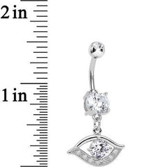 Clear Gem Mysterious and Exquisite Eye Dangle Belly Ring