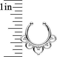 Beads and Balloons Non-Pierced Clip On Fake Septum Ring