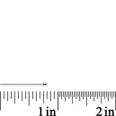 20G 3/4 Aurora CZ Steel Straight Fishtail Nose Ring 2mm