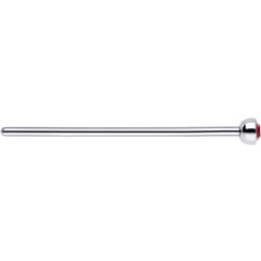 20G 3/4 Red CZ Steel Straight Fishtail Nose Ring 2mm