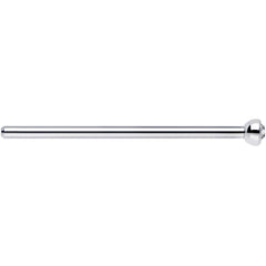 18G 3/4 Clear CZ Steel Straight Fishtail Nose Ring 2mm