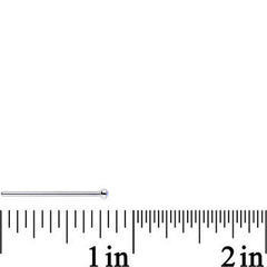 18G 3/4 Aurora CZ Steel Straight Fishtail Nose Ring 2mm