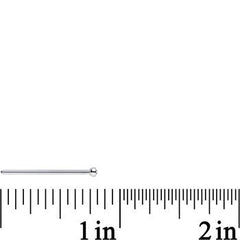 18G 3/4 Clear CZ Steel Straight Fishtail Nose Ring 2.5mm
