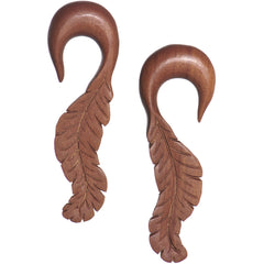7/16 Organic Wood Leaf in the Wind Hand Carved Hanger Set