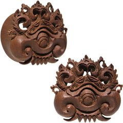 7/8 Organic Wood Dark Magic Hand Carved Plug Set