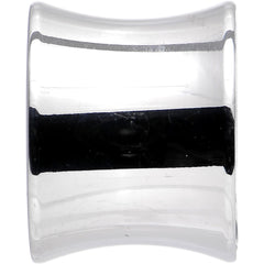 1/2 Moveable Clear Cubic Zirconia Stainless Steel Saddle Plug