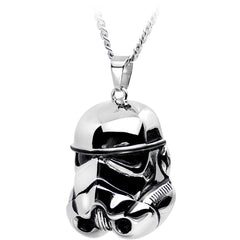 Licensed Steel Star Wars 3D Stormtrooper Pendant Necklace