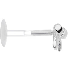 16G 5/16 925 Sterling Silver Ribbon Bow Push In Tragus Earring