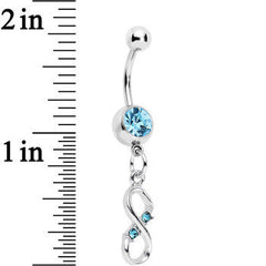 Aqua Gem Infinite Hope Dangle Belly Ring
