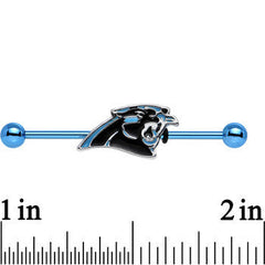 Officially Licensed Carolina Panthers Logo Industrial Barbell 38mm