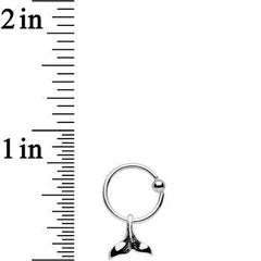 16G Whale of a Tail Dangle Stainless Steel Captive Bead Ring