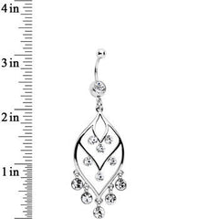 Clear Gem Victorian Chandelier Dangle Belly Ring