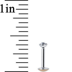 16G 1/4 Handmade Labret Created with Crystals 3mm
