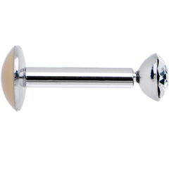 16G 1/4 Handmade Labret Created with Crystals 3mm