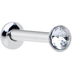 18G 1/4 Handmade Labret Created with Crystals 2.5mm