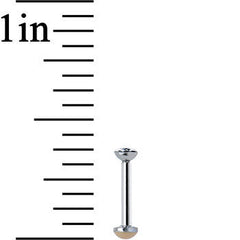 18G 1/4 Handmade Labret Created with Crystals 2.5mm