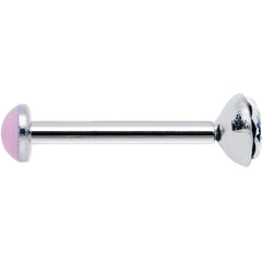 18G 5/16 Handmade Labret Created with Crystals 3mm
