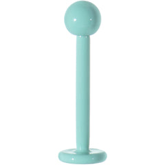 16G 3/8 Mint Green Ceramic Coated Labret Monroe