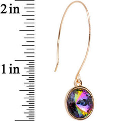 Aurora Gold Tone Pendulum Sphere Fish Hook Earrings