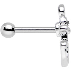 16G 1/4 Clear Gem Settle Down Anchor Cartilage Earring