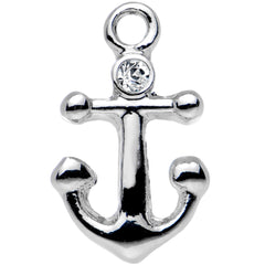 16G 1/4 Clear Gem Settle Down Anchor Cartilage Earring
