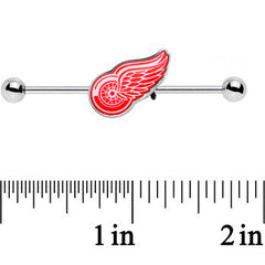 Officially Licensed NHL Detroit Red Wings Logo Industrial Barbell 38mm