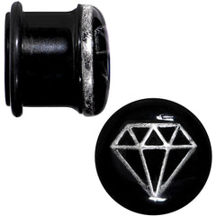 9/16 Black PVD Show Me Shapes Rhombus Single Flare Plug Set