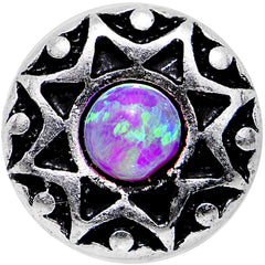 16G 1/4 Pink Faux Opal Star Shine Tragus Cartilage Earring