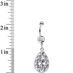 Clear Gem Dingy Drop Dangle Belly Ring
