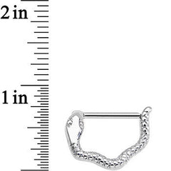 14G 9/16 Stainless Steel Slithering Snake Nipple Clicker Set