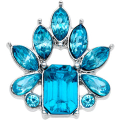 16G 1/4 Aqua Gem Tiara Flower Cartilage Tragus Earring