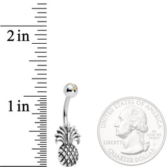 Clear Gem Tropical Pineapple Pizzazz Belly Ring