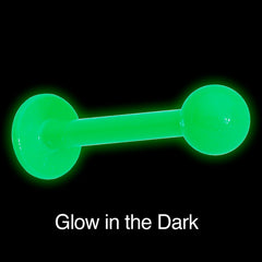16G 3/8 Teal Green Glow In The Dark Effect Labret Monroe