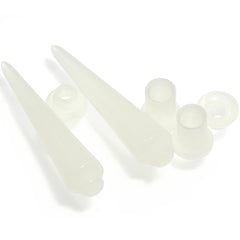 2 in 1 Glow in Dark Interchangeable Screw Fit Plug and Taper Set