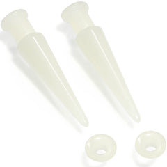 2 in 1 Glow in Dark Interchangeable Screw Fit Plug and Taper Set