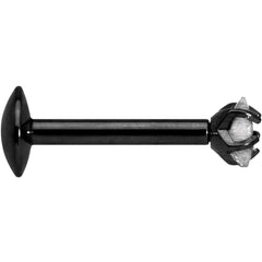 5/16 Clear Star CZ Gem Black PVD Internally Threaded Labret Monroe