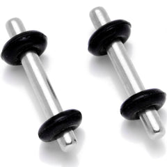 Stainless Steel Micro Straight Plug Set 14G to 8G