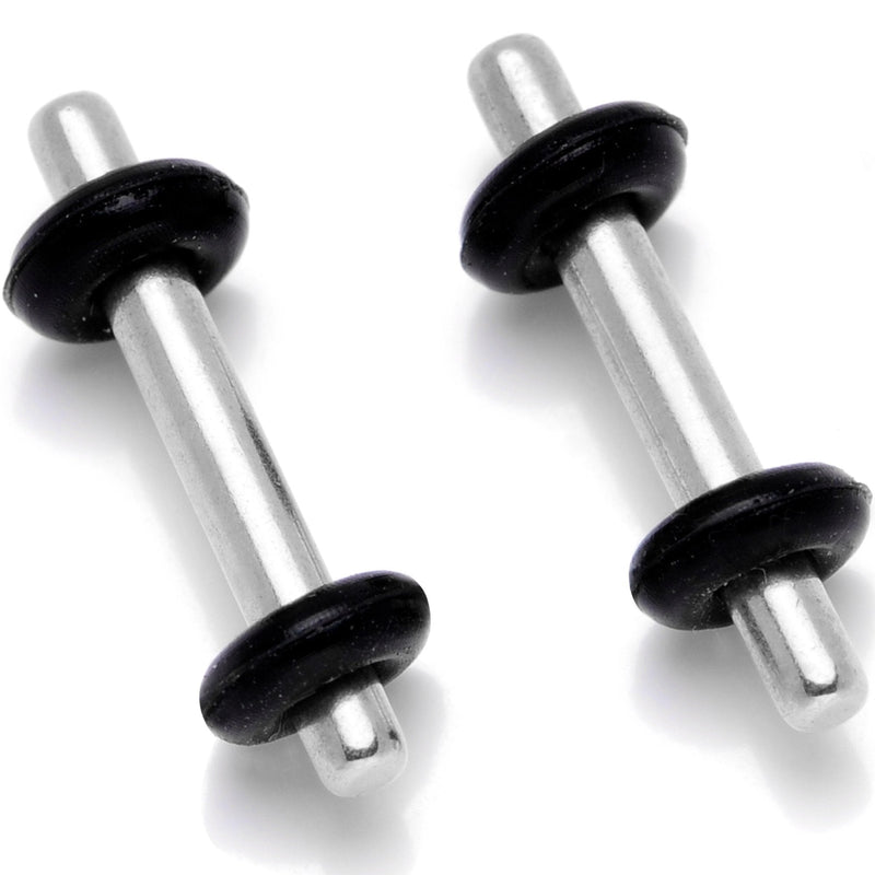 Stainless Steel Micro Straight Plug Set 14G to 8G
