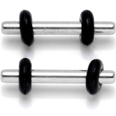 Stainless Steel Micro Straight Plug Set 14G to 8G