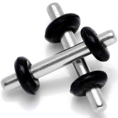 Stainless Steel Micro Straight Plug Set 14G to 8G