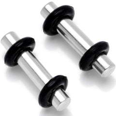 Stainless Steel Micro Straight Plug Set 14G to 8G