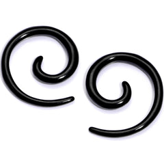 Black Anodized Titanium Micro Spiral Taper Set 12G to 6G
