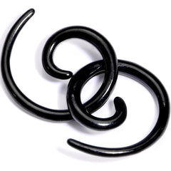 Black Anodized Titanium Micro Spiral Taper Set 12G to 6G