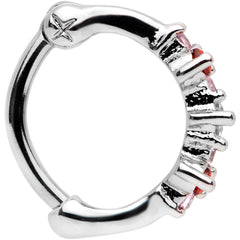 16G 5/16 Red Gem Cluster Hinged Cartilage Clicker