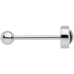 Rainbow Gem Cross Stitch Barbell Tongue Ring