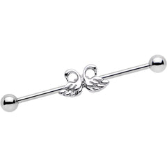 Ruffled Feathers Dual Swans Industrial Barbell Set of 2