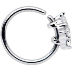 20G 5/16 Clear CZ Gem Cluster Seamless Circular Ring