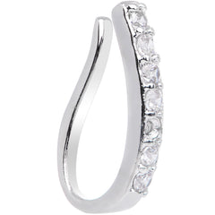 Clear CZ Gem Life of the Party Clip On Fake Nose Ring